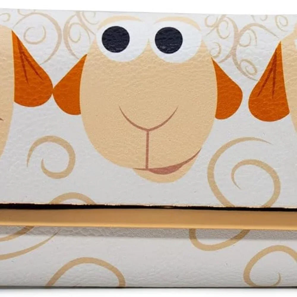 Disney Pixar Wallet Vegan Leather Foldover Toy Story Sheep Trio White